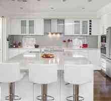 Șorț alb într-o bucătărie albă - o combinație clasică