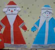 Creativitatea copiilor: aplicarea tridimensională "Moș Crăciun și Maimuța de zăpadă"