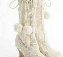 Bocanci tricotate la modă - pantofi pentru doamne elegante
