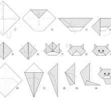 Hârtie originală realizată manual: cat-origami