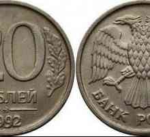 Caracteristicile unei monede în 20 de ruble din 1992