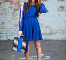 Lecții de stil bun: ce să purtați cu o rochie albastră?