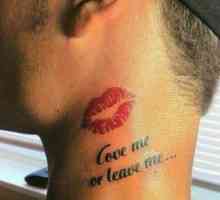 Semnificația tatuajului este "sărut"