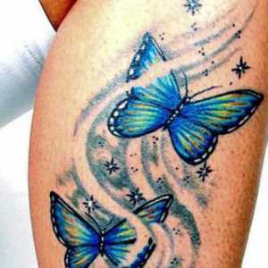 Butterfly tatuaj pe piciorul unei fete: valoare și fotografie