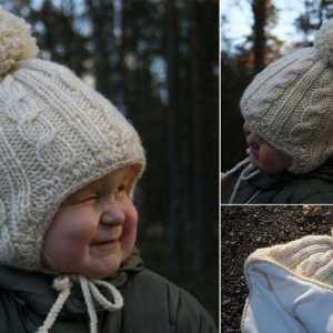 Pălărie pentru copii cu ace de tricotat cercei: descriere pas cu pas