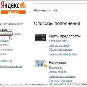 Unde și cum să umpleți Yandex.Money. Cum se completează Yandex.Money prin telefon