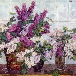 Pictura de Konchalovsky `Lilac în coș`: descriere