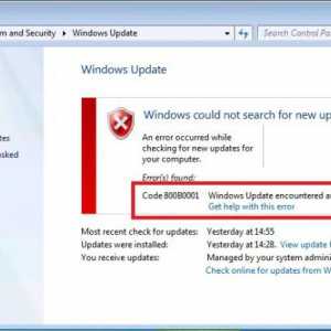 "Cod 800b0001 eroare Windows Update": cum se repară?