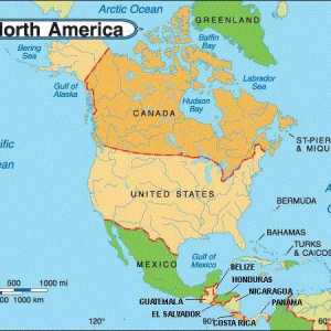 Cele mai mari țări din America de Nord și capitalele lor. SUA, Canada, Mexic