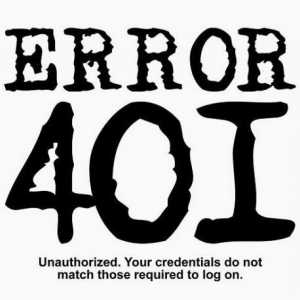 Eroare 401 sau probleme cu autorizarea