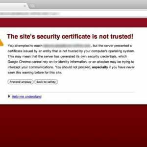 Certificat nevalid în browser: ce este