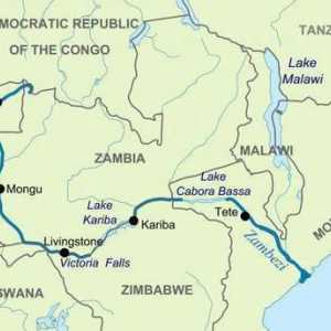 Regimul fluviului Zambezi. Unde curge râul Zambezi?