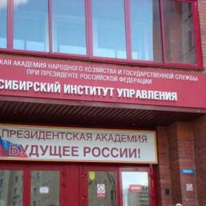 Institutul de Management Siberian (SIU RANHiGS), Novosibirsk: adresa, facultăți