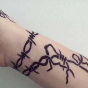 Tatuaj `sârmă ghimpată`: valoare, fotografie