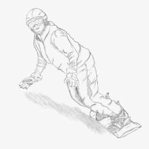 Lecții de desen: cum să desenezi un snowboarder în creion pas cu pas