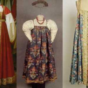 Modele de sarafane folk rusesti. Rochie națională roșie pentru fete