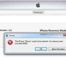 4005 - Eroare iTunes. Cum să eliminați?