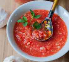 Adjika din roșii și usturoi: o rețetă, metode de gătit și recenzii