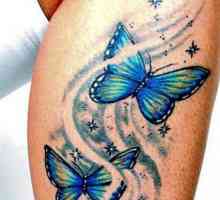 Butterfly tatuaj pe piciorul unei fete: valoare și fotografie