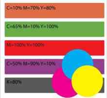 Ce este CMYK? Patru autocolante colorate (cyan, magenta, galben, culoare cheie). CMYK și RGB