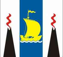 Steagul și stema regiunii Sahalin. Embleme ale orașelor din zona Sahalin