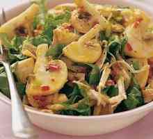 Se prepară o salată cu ciuperci, pui și brânză, precum și alte feluri de mâncare cu carne de pasăre