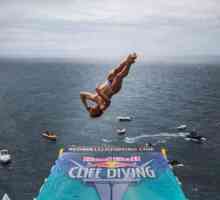 Scufundări de scufundări: sărituri de la înălțime cu execuția elementelor acrobatice