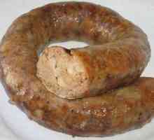 Sausage `Home`, o reteta in limba ucraineana. Cârnați din sânge și sânge cu ficat