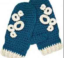 Frumoase și simplu croșetat tricotat mittens