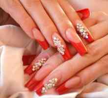 Rochie roșie, design de unghii: fotografie de manichiură elegantă