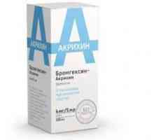 Preparatul medicamentos "Bromgeksin-Akrihin": instrucțiuni privind aplicarea, efecte…