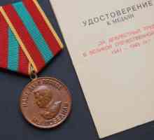 Medalii `Pentru muncitorul valent`: descriere și preț