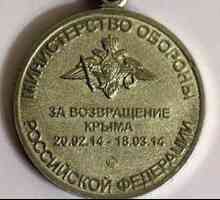 Medalii "Pentru întoarcerea Crimeei". Medalia FSB `Pentru revenirea…