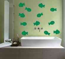 Stickerele în baie - o modalitate de a actualiza rapid interiorul