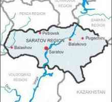 Populația și zona din regiunea Saratov. Districte și orașe