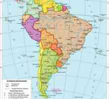 Prezentare generală a modului în care este situată America de Sud în raport cu alte continente