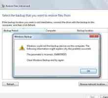 Eroare 0x80070057. Mesaj de eroare 0x80070057 la copierea de rezervă a fișierelor în Windows 7
