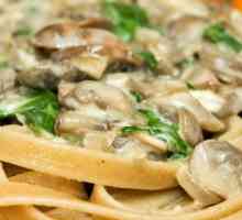 Paste cu ciuperci - un fel de mâncare tradițională italiană