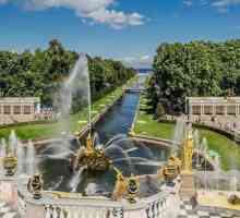 Peterhof, parcul superior: sculpturi, fântâni, fotografie