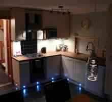 Lumina de fundal pentru dulapurile din bucătărie