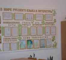 Design simplu și non-standard al cabinetului de limbă și literatură rusă