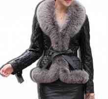 Jachetă în jos cu blană de vulpe - la modă, elegantă, elegantă