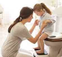 Copilul merge de multe ori la toaletă pe unul mic. Ce spune?