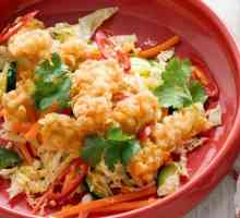 Salată de calmar cu ouă și orez: rețete