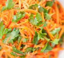 Salata `Chanterelle` cu morcovi coreeni. Opțiuni de gătit