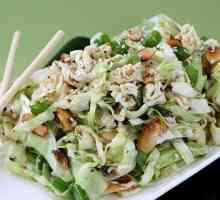 Salata "Peking" cu porumb, pui, bete de crab. Rețete cu fotografii