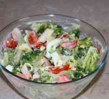 Salată cu broccoli și bastoane de crab. Rețetă pas cu pas