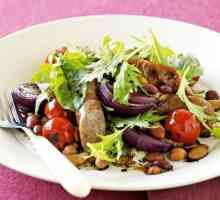 Salată cu fasole și cârnați: rețetă și ingrediente