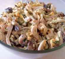 Salata cu calmar și ciuperci: rețete, caracteristici de gătit și recenzii