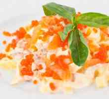 Salată cu caviar roșu: rețete de gătit cu fotografii